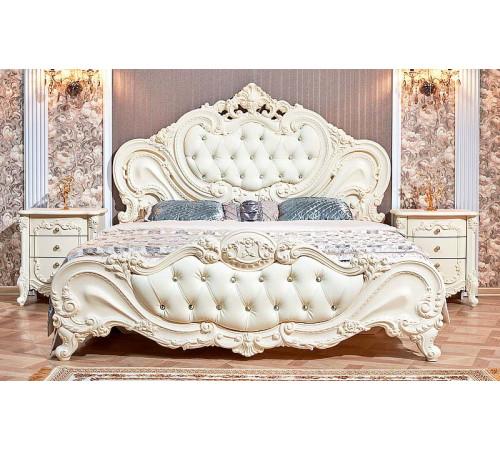 Кровать Элиза Люкс (крем) 1600х2000
