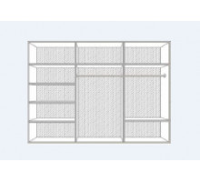 Шестистворчатый шкаф для одежды Анита (беж)