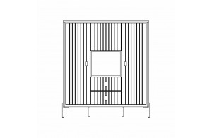 Шкаф комбинированный в гостиную Люксор МН-042-03