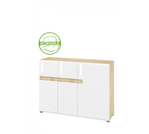 Модульная мебель для гостиной Леонардо белый полуглянец композиция 3