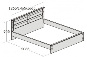 Двуспальная кровать Элана, цвет Бодега белая