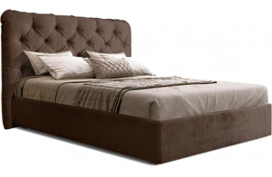 Двуспальная кровать с подъемным механизмом BOGEMIA (шоколад)