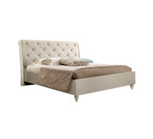 Двуспальная кровать с подъемным механизмом Венеция ВНКР140-2 с мягкой спинкой (дуб седан)